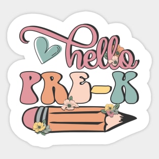 Hello Pre-K Pencil Back to School Teacher Student Gift Sticker